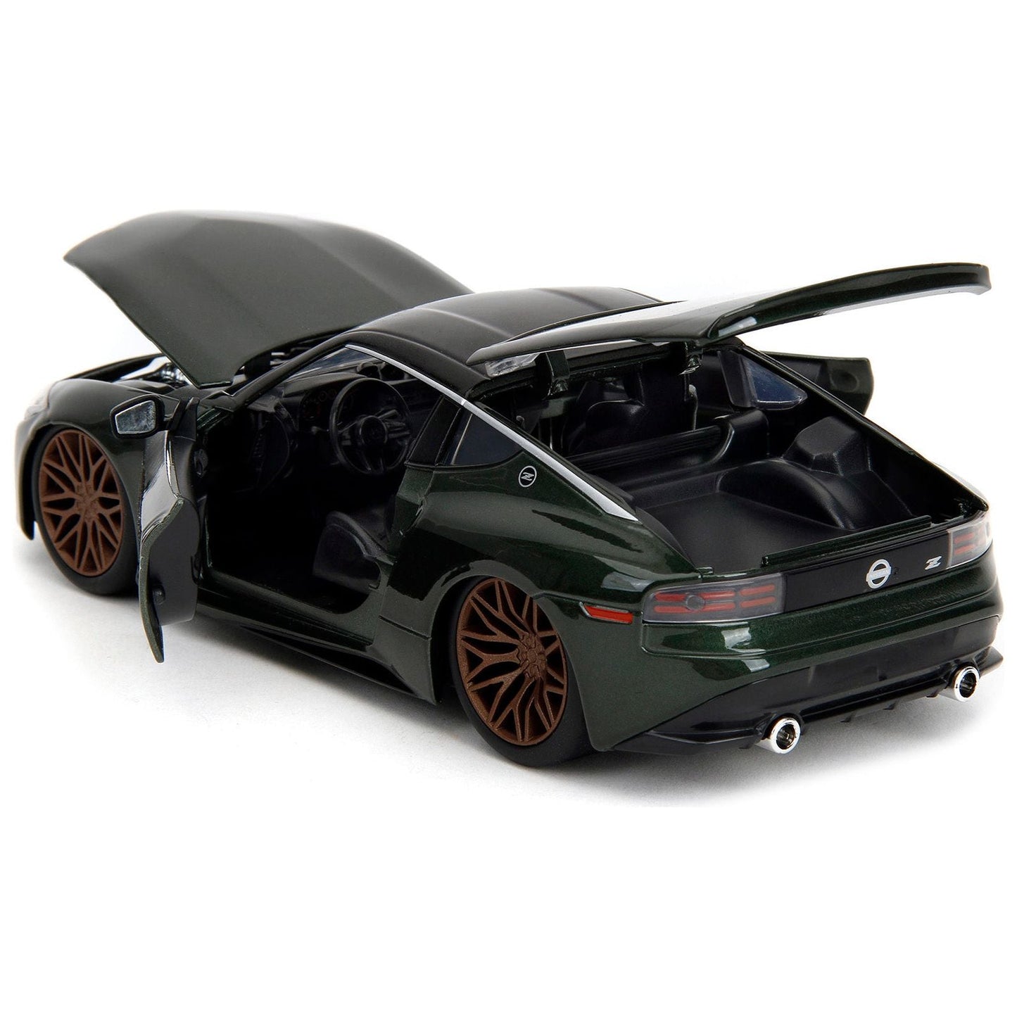 2023 Nissan Z Dark Green Metallic with Black Top "Fast X" (2023) Movie "Fast & Furious" Series 1/24 Diecast Model Car by Jada