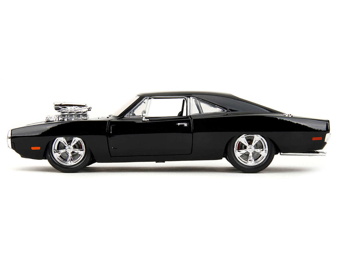 1970 Dodge Charger Black with Race Interior "Fast & Furious" Movie 1/24 Diecast Model Car by Jada