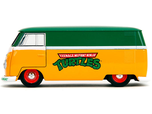 1961 Volkswagen Bus "Teenage Mutant Ninja Turtles" Green and Yellow with White Interior "Hollywood Rides" Series 1/32 Diecast Model Car by Jada