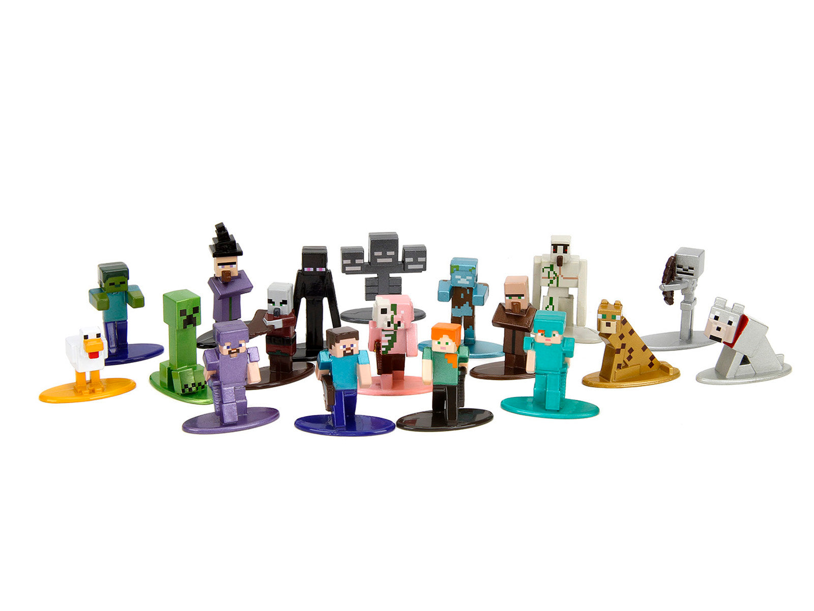 "Minecraft" Set of 18 Diecast Figures "Nano Metalfigs" Series Diecast Models by Jada