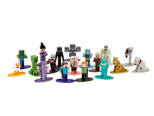 "Minecraft" Set of 18 Diecast Figures "Nano Metalfigs" Series Diecast Models by Jada