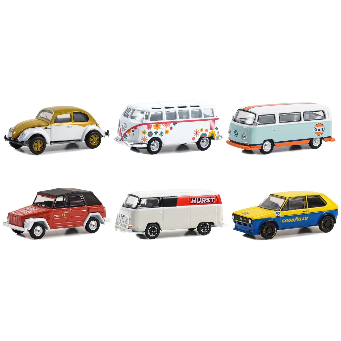 "Club Vee V-Dub" Set of 6 pieces Series 17 1/64 Diecast Model Cars by Greenlight