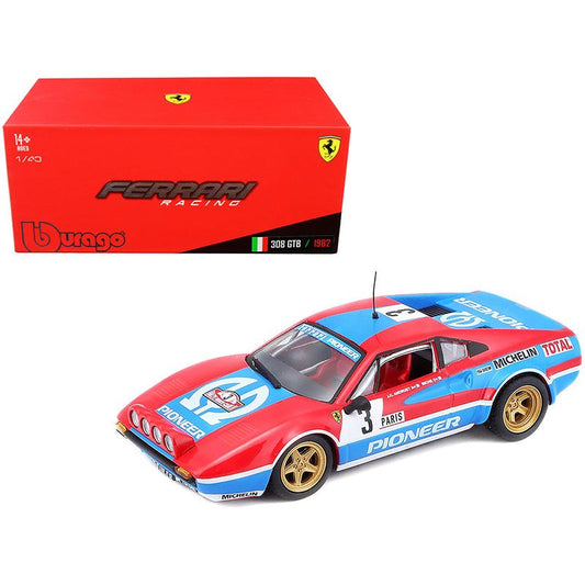 Ferrari 308 GTB #3 J.C. Andruet - Biche Monte Carlo Rally (1982) 1/43 Diecast Model Car by Bburago