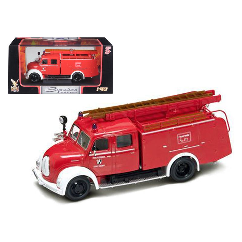 1961 Magirus Deutz Mercur TLF-16 Red/White 1/43 Diecast Model Car by Road Signature