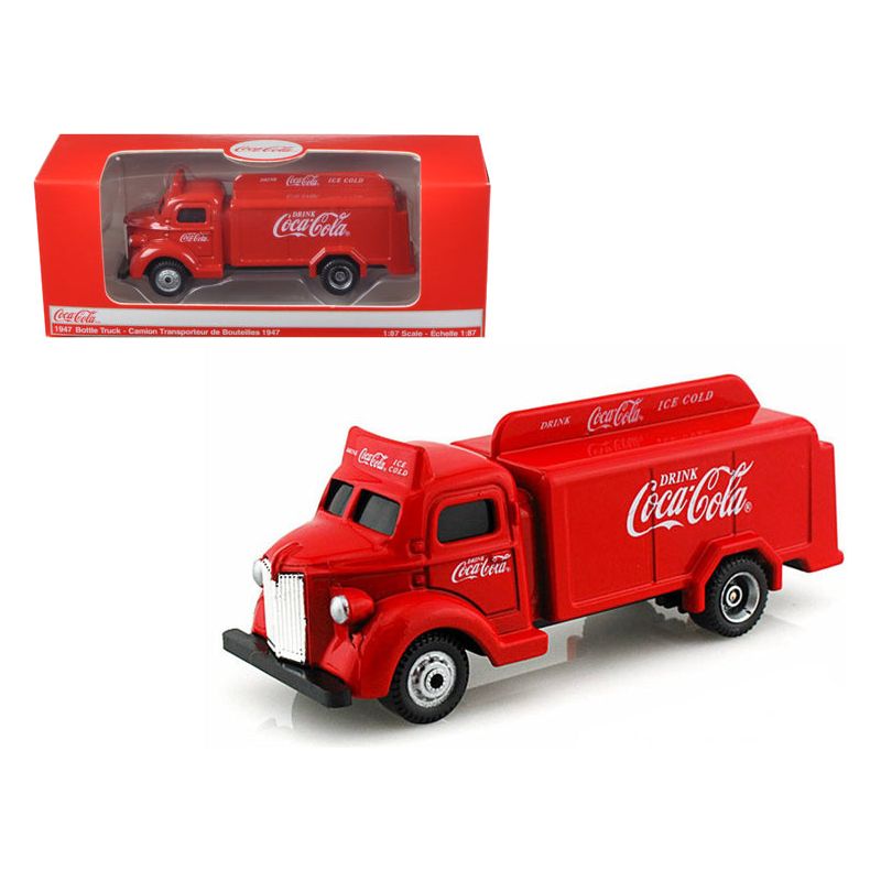 1947 Coca Cola Delivery Bottle Truck Red 1/87 Diecast Model by Motorcity Classics