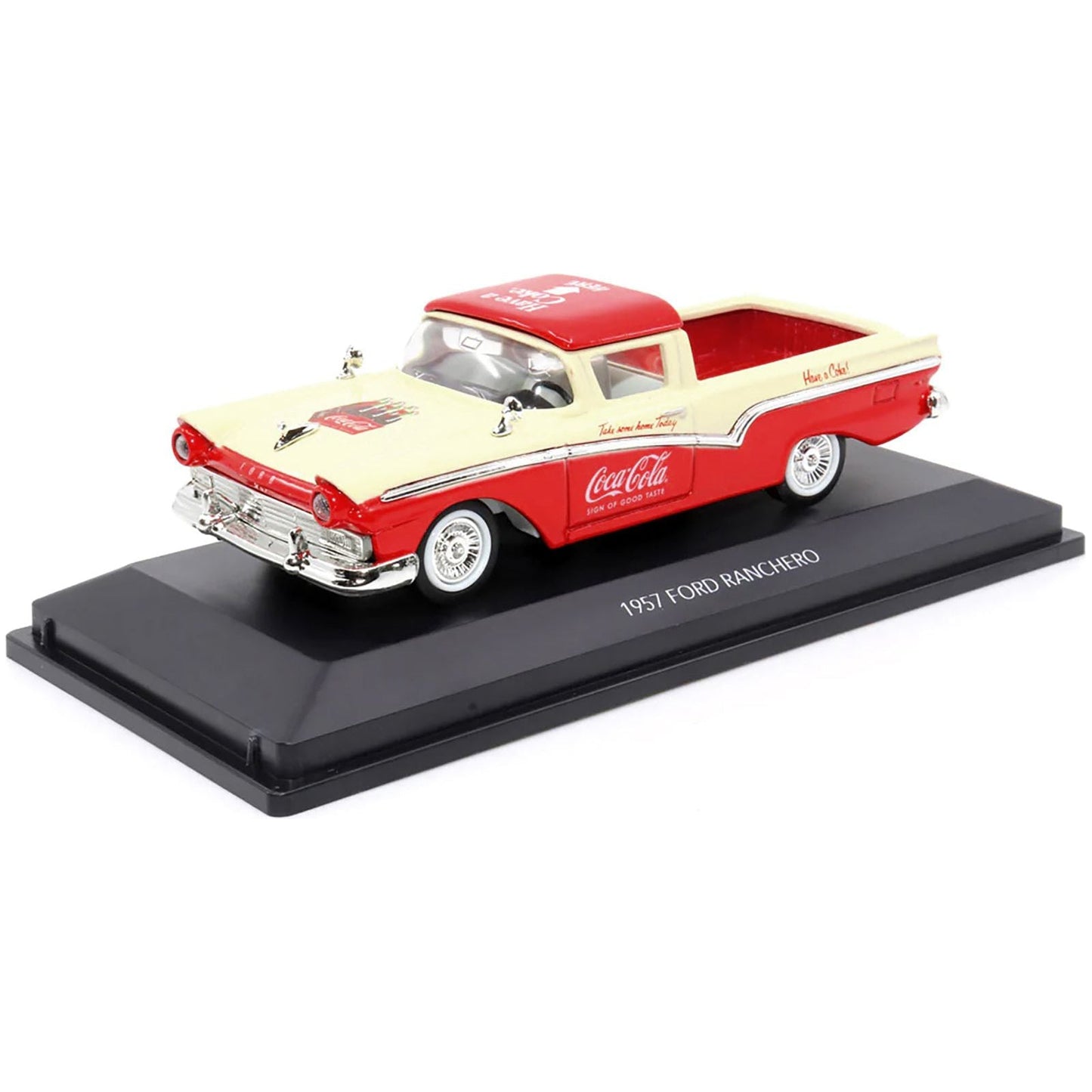 1957 Ford Ranchero "Coca-Cola" Red and Cream 1/43 Diecast Model Car by Motor City Classics