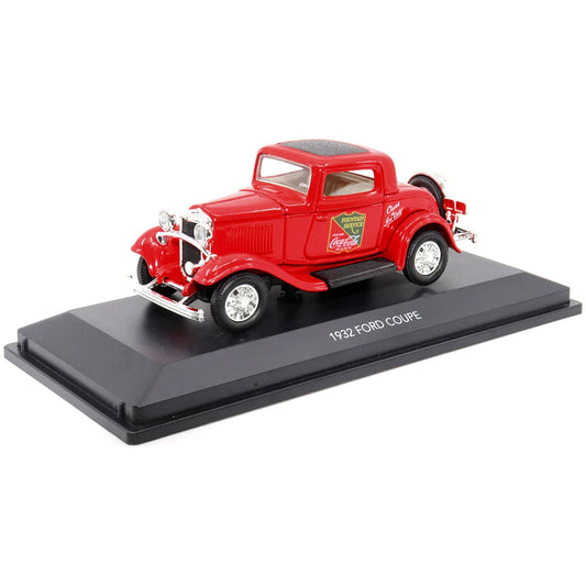 1932 Ford Coupe "Coca-Cola" Red with Black Top 1/43 Diecast Model Car by Motor City Classics