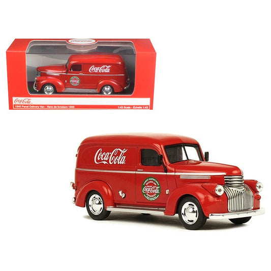 1945 Panel Delivery Van "Coca-Cola" Red 1/43 Diecast Model Car by Motorcity Classics