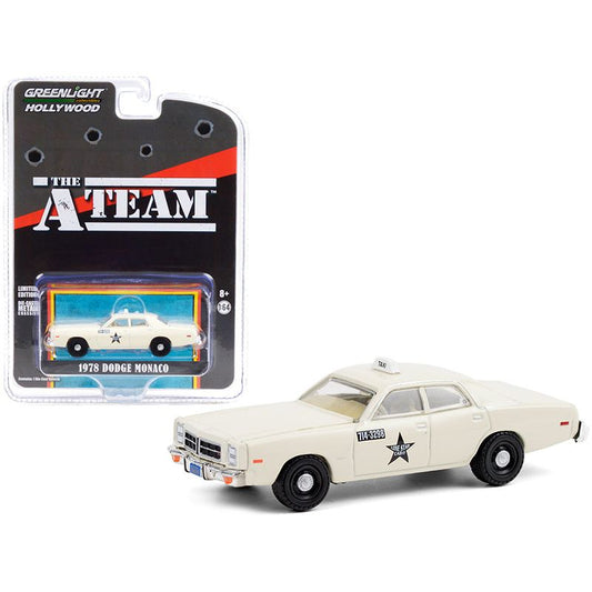 1978 Dodge Monaco Taxi Cream "Lone Star Cab Co." "The A-Team" (1983-1987) TV Series "Hollywood Special Edition" 1/64 Diecast Model Car by Greenlight