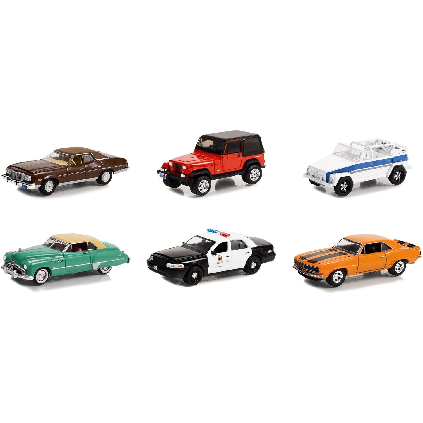 "Hollywood Series" Set of 6 pieces Release 37 1/64 Diecast Model Cars by Greenlight