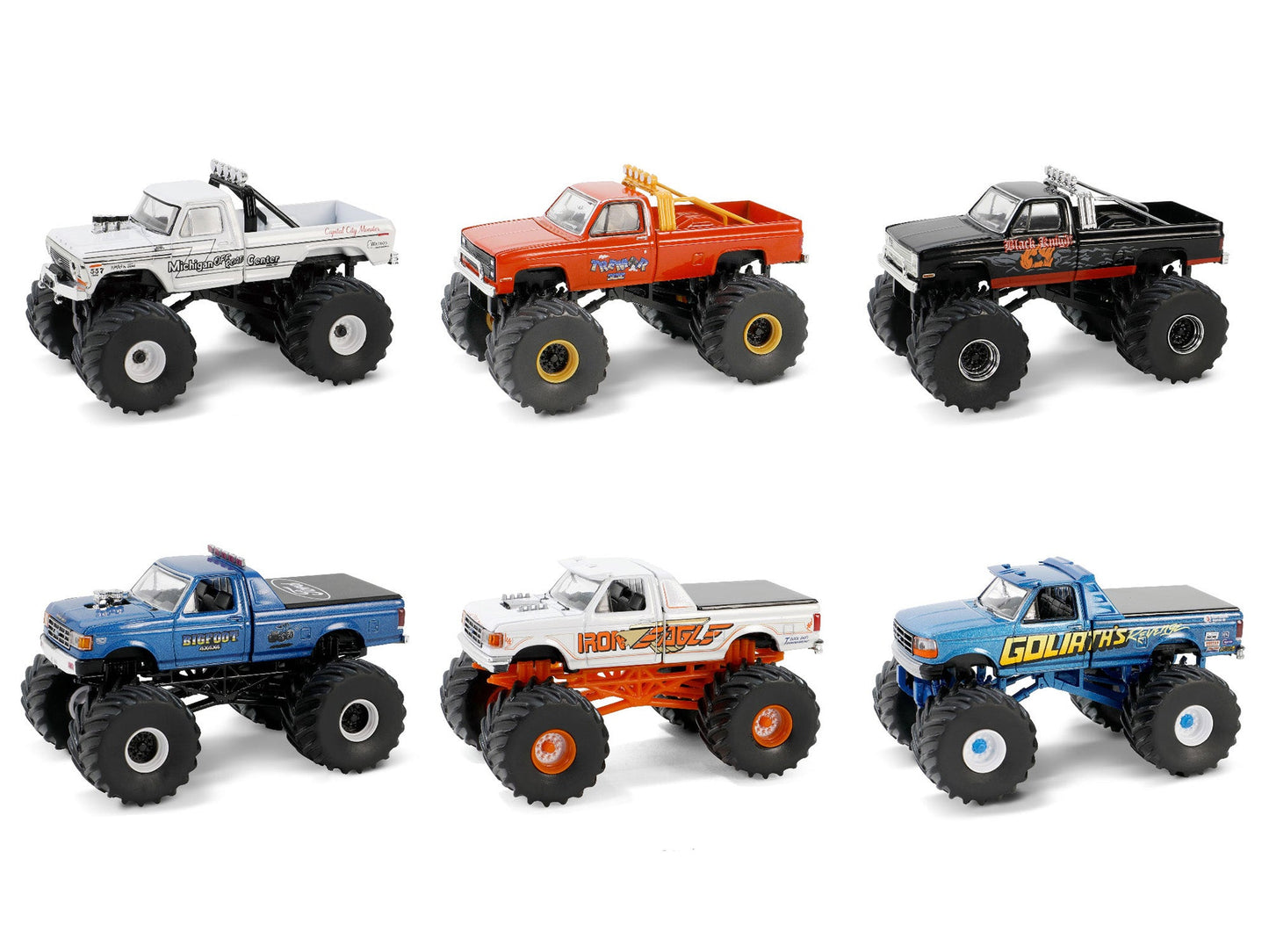 "Kings of Crunch" Set of 6 Monster Trucks Series 15 1/64 Diecast Model Trucks by Greenlight