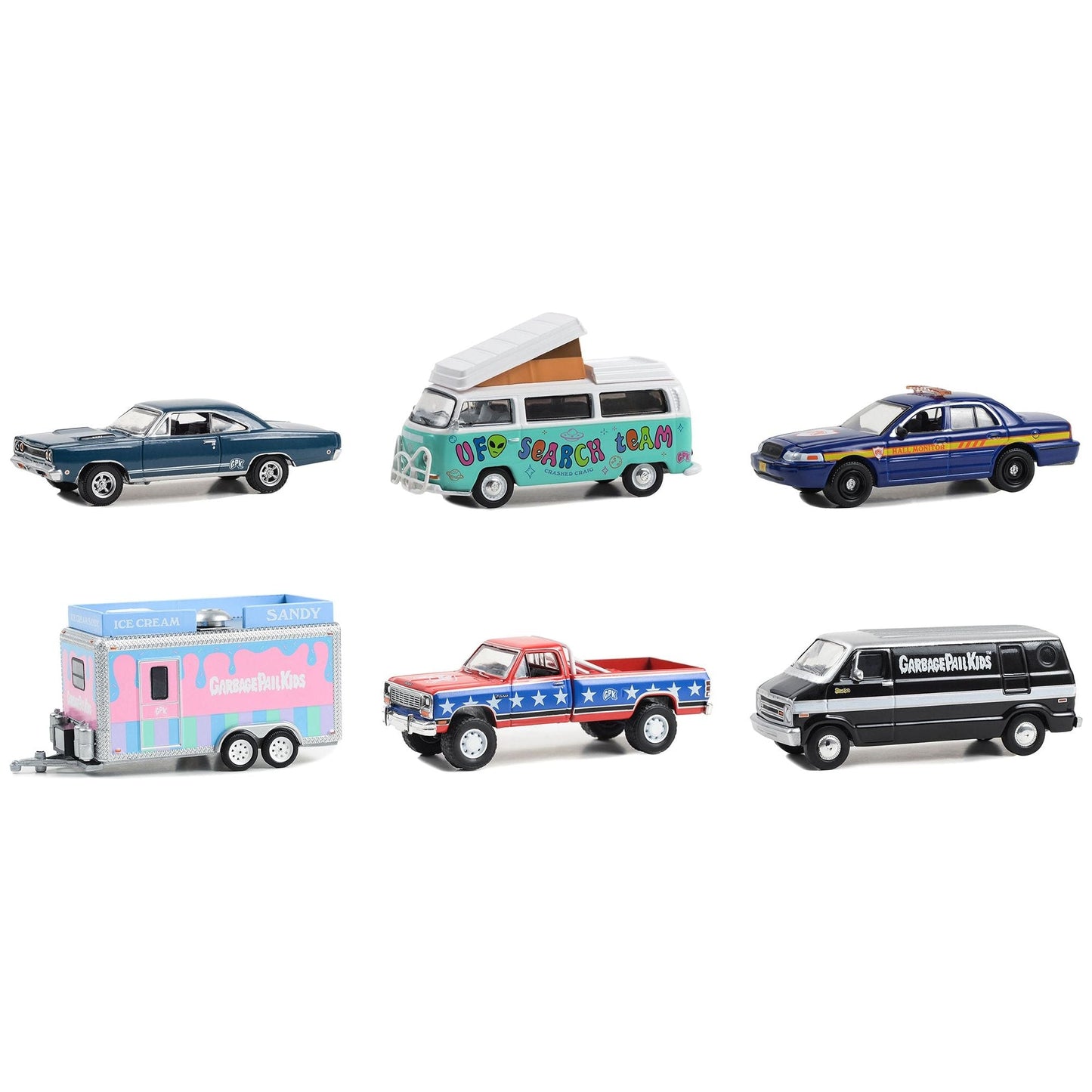 "Garbage Pail Kids" Set of 6 pieces Series 5 1/64 Diecast Models by Greenlight