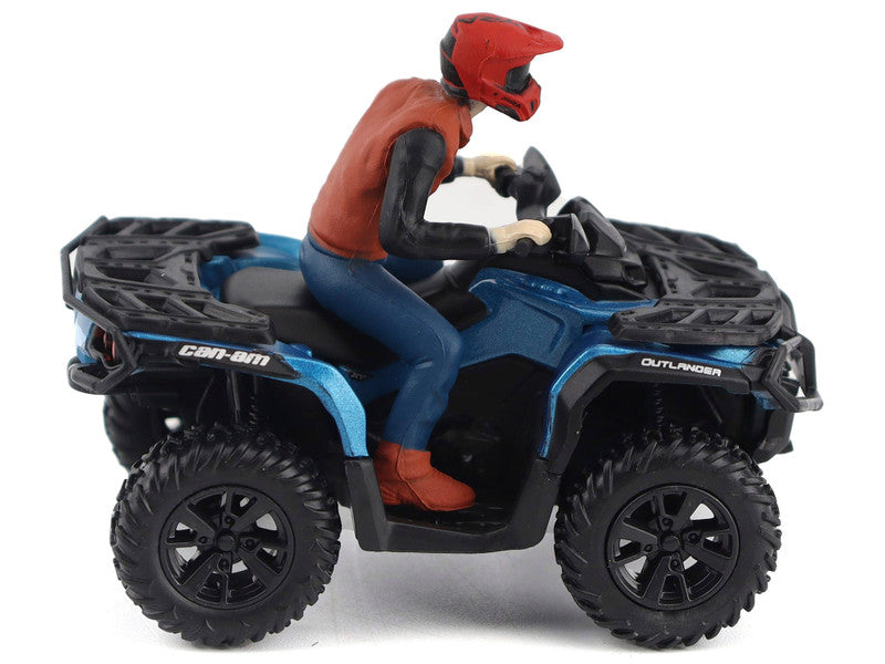 Can-Am Outlander XT 1000R ATV Oxford Blue Metallic with Driver Figure 1/32 Diecast Model by BRP Models