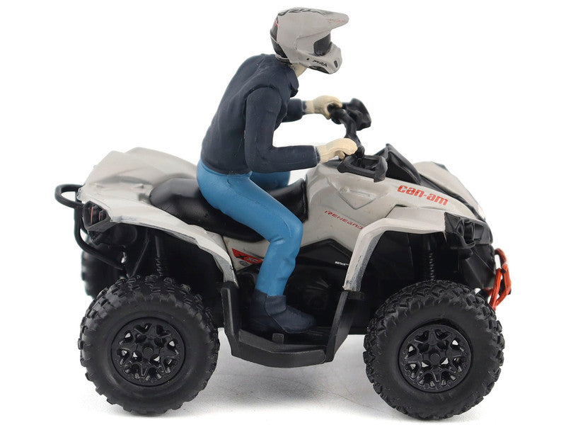 Can-Am Renegade X XC 1000R ATV Chalk Gray with Driver Figure 1/32 Diecast Model by BRP Models