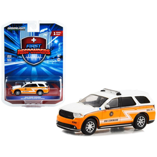 2019 Dodge Durango White and Orange "West Deer Township Volunteer Fire Company 290 Command Gibsonia Pennsylvania" "First Responders" Series 1 1/64 Diecast Model Car by Greenlight