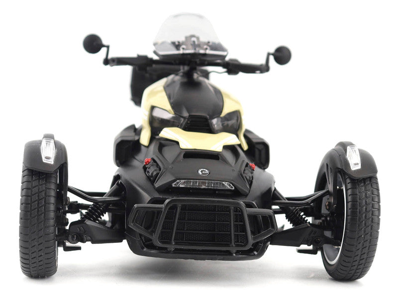 Can-Am Ryker Rally 3-Wheel Motorcycle Sand Storm and Black 1/12 Diecast Model by BRP Models