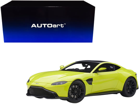 2019 Aston Martin Vantage RHD (Right Hand Drive) Lime Essence Green with Carbon Top 1/18 Model Car by Autoart