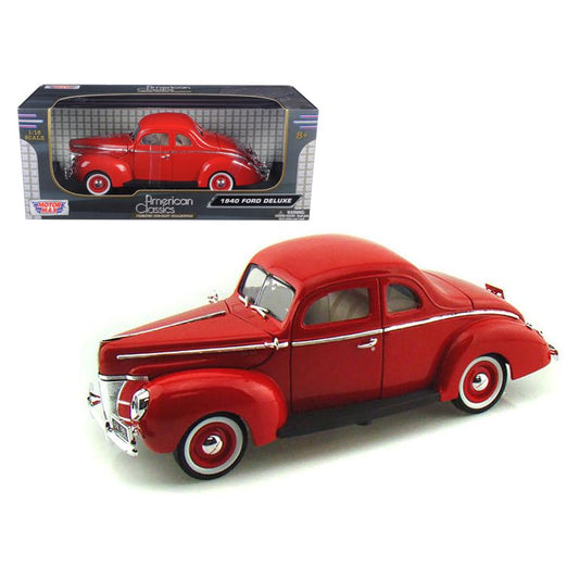 1940 Ford Deluxe Red "American Classics" Series 1/18 Diecast Model Car by Motormax