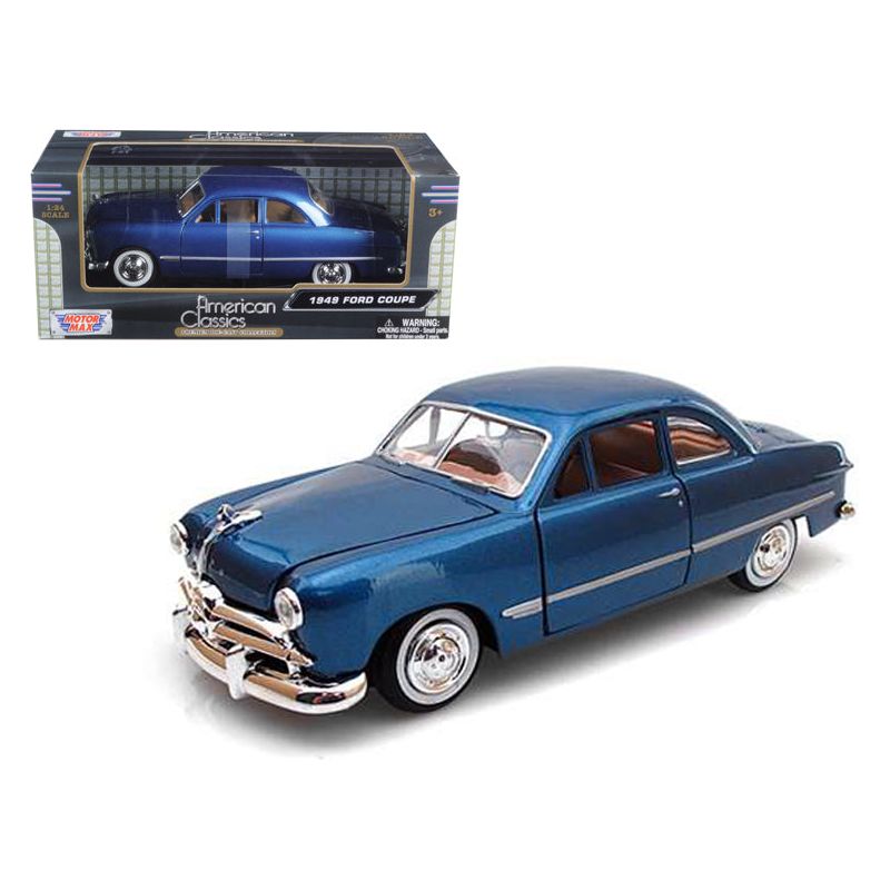 1949 Ford Coupe Blue 1/24 Diecast Model Car by Motormax