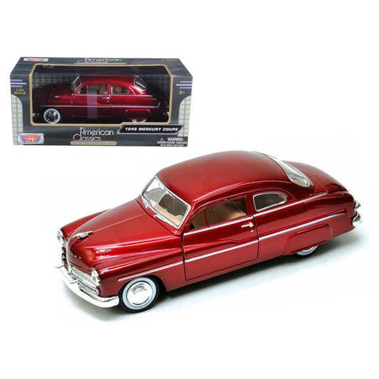 1949 Mercury Red 1/24 Diecast Model Car by Motormax