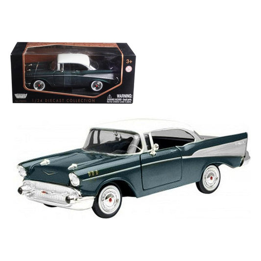 1957 Chevrolet Bel Air Green 1/24 Diecast Model Car by Motormax