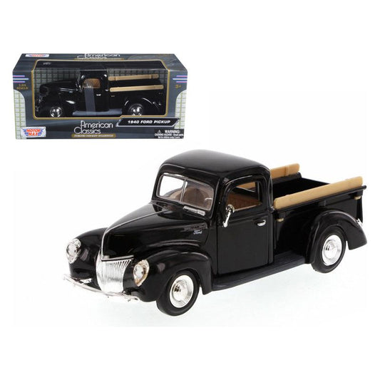 1940 Ford Pickup Truck Black 1/24 Diecast Model Car by Motormax