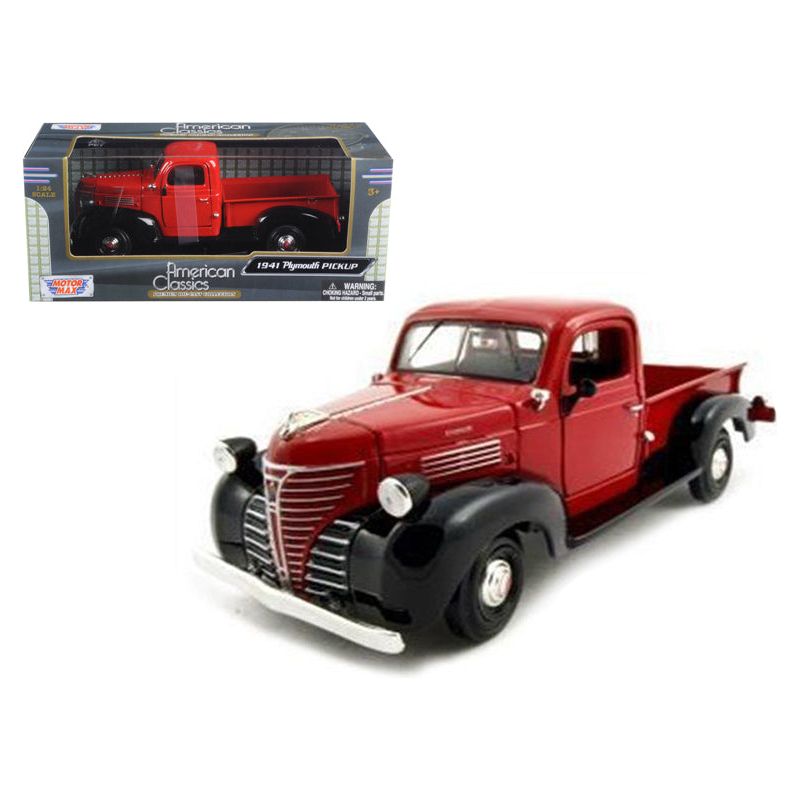 1941 Plymouth Pickup Red 1/24 Diecast Model Car by Motormax