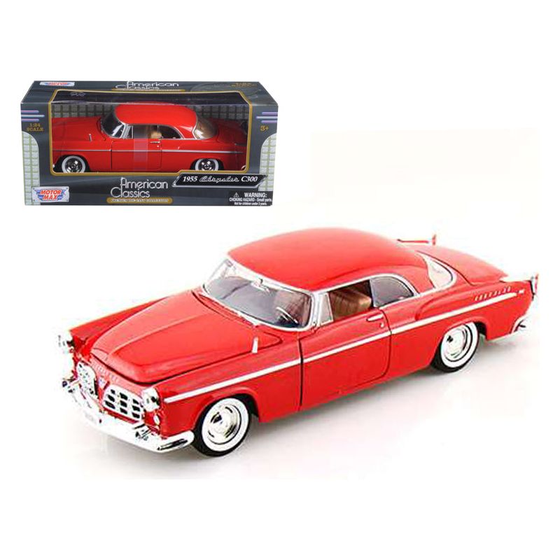 1955 Chrysler C300 Red 1/24 Diecast Model Car by Motormax