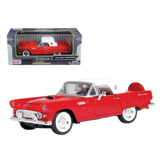 1956 Ford Thunderbird Red 1/24 Diecast Car Model by Motormax