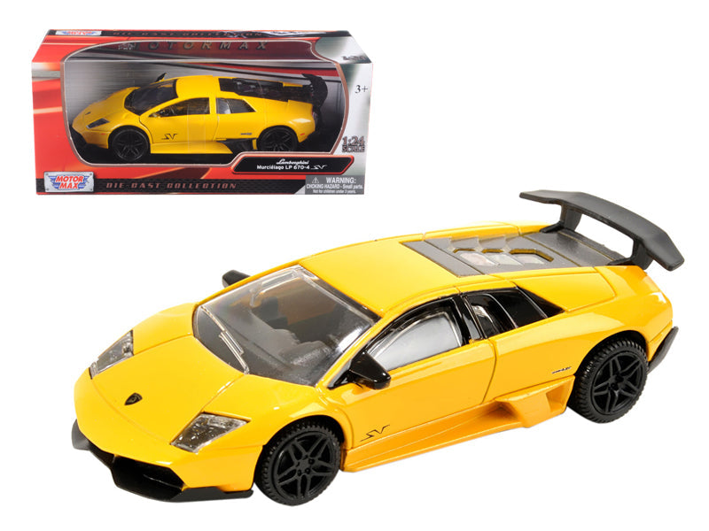 Lamborghini Murcielago LP 670 4 SV Yellow 1/24 Diecast Model Car by Motormax