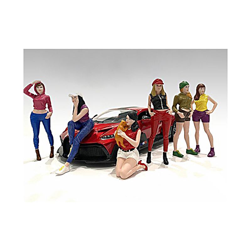 "Girls Night Out" 6 piece Figurine Set for 1/18 Scale Models by American Diorama