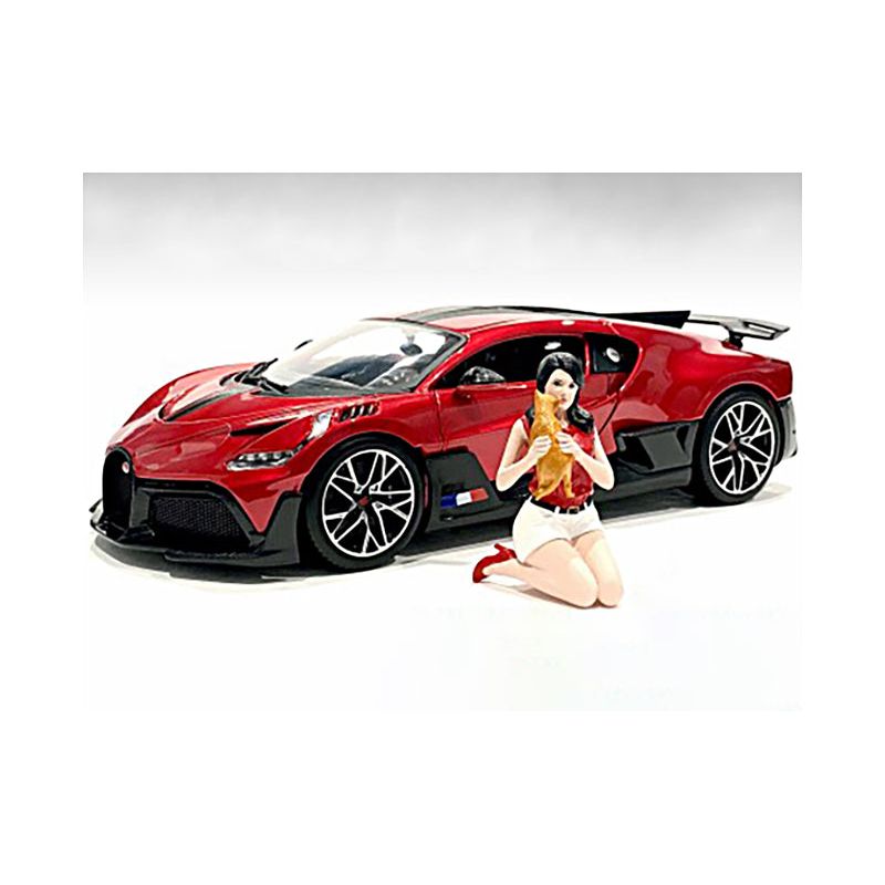 "Girls Night Out" Gigi with Cat Figurine for 1/18 Scale Models by American Diorama