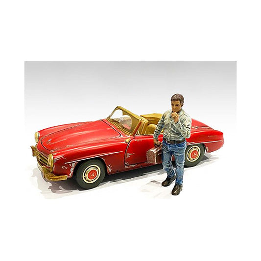 Auto Mechanic Chain Smoker Larry Figurine for 1/18 Scale Models by American Diorama