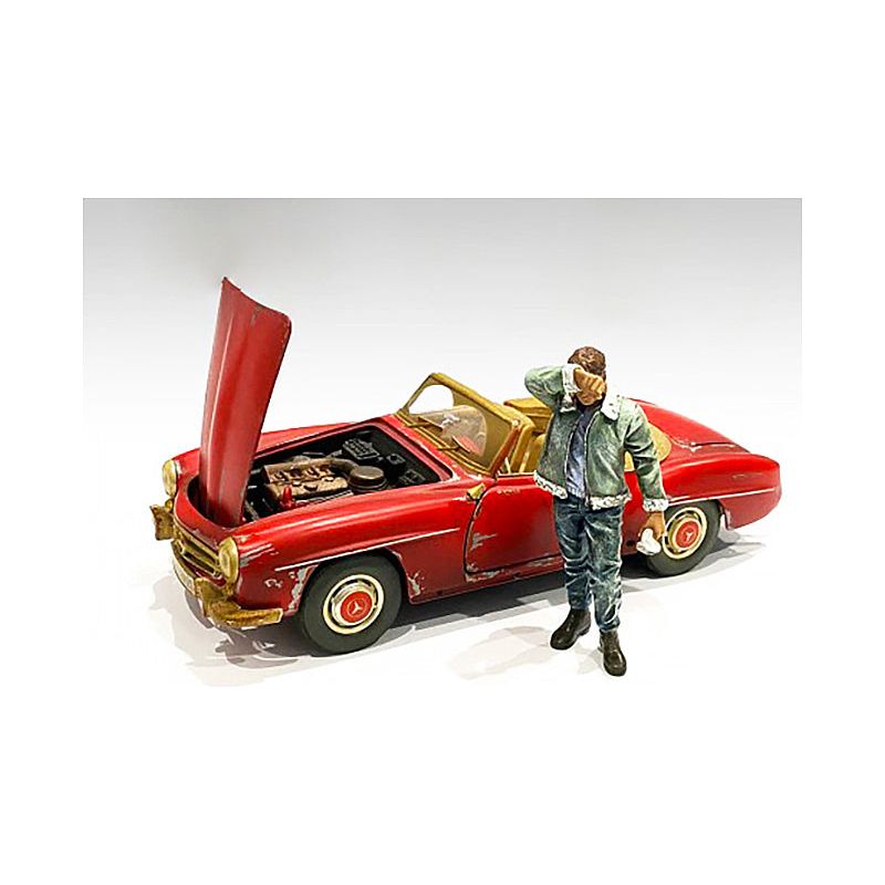 Auto Mechanic Sweating Joe Figurine for 1/18 Scale Models by American Diorama