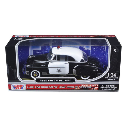 1950 Chevrolet Bel Air Police 1/24 Diecast Model Car by Motormax