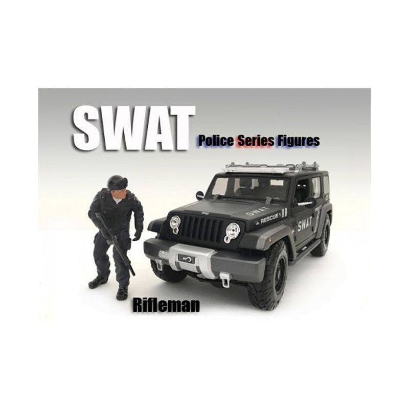 SWAT Team Rifleman Figure For 1:18 Scale Models by American Diorama