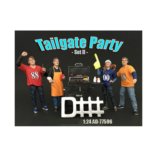 "Tailgate Party" Set II 4 piece Figurine Set for 1/24 Scale Models by American Diorama