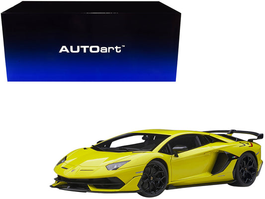 Lamborghini Aventador SVJ Giallo Tenerife / Pearl Yellow 1/18 Model Car by Autoart