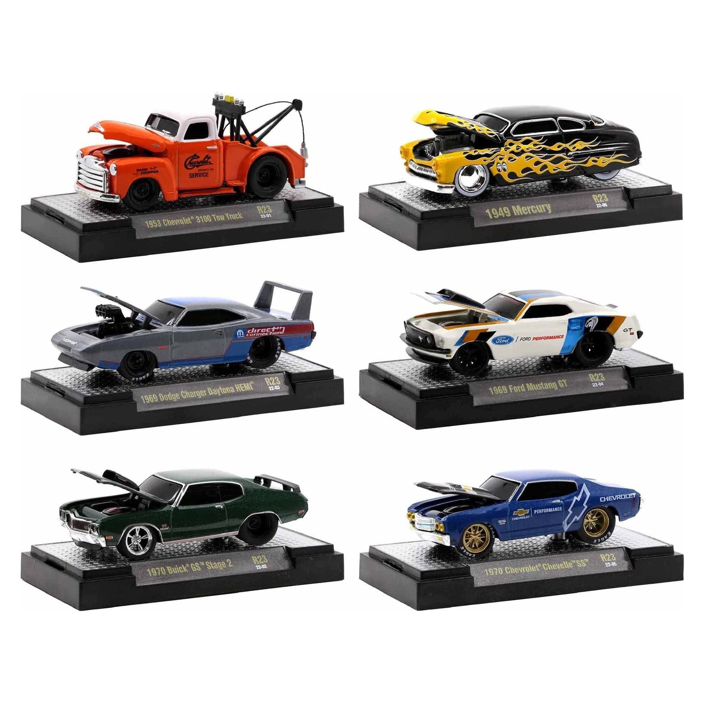 "Ground Pounders" 6 Cars Set Release 23 IN DISPLAY CASES Limited Edition to 9000 pieces Worldwide 1/64 Diecast Model Cars by M2 Machines