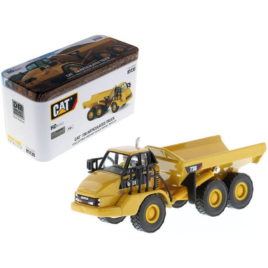 CAT Caterpillar 730 Articulated Dump Truck with Operator "High Line" Series 1/87 (HO) Scale Diecast Model by Diecast Masters