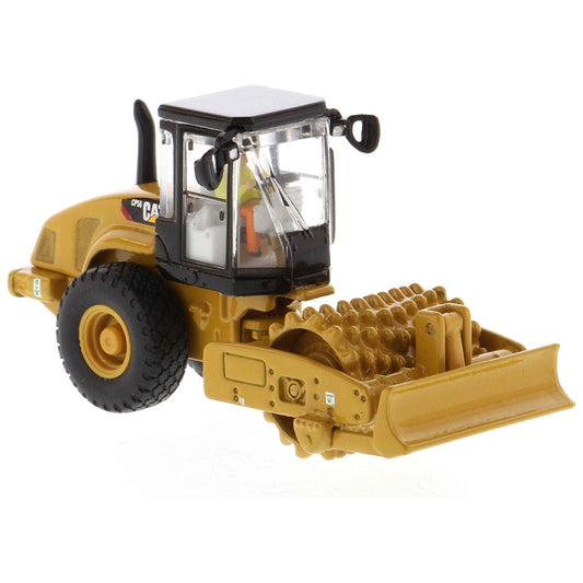 CAT Caterpillar CS56 Padfoot Drum Vibratory Soil Compactor with Operator "High Line" Series 1/87 (HO) Scale Diecast Model by Diecast Masters