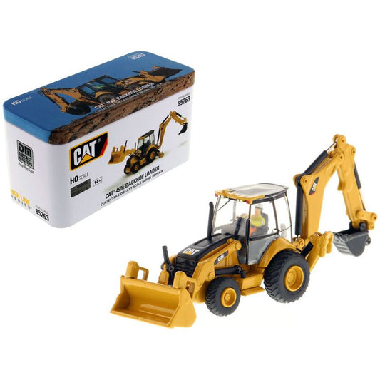 CAT Caterpillar 450E Backhoe Loader with Operator "High Line" Series 1/87 (HO) Scale Diecast Model by Diecast Masters