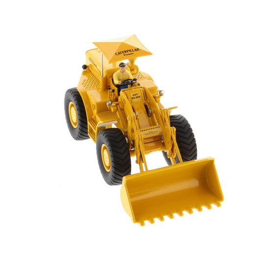 CAT Caterpillar 966A Wheel Loader Yellow with Operator "Vintage Series" 1/50 Diecast Model by Diecast Masters