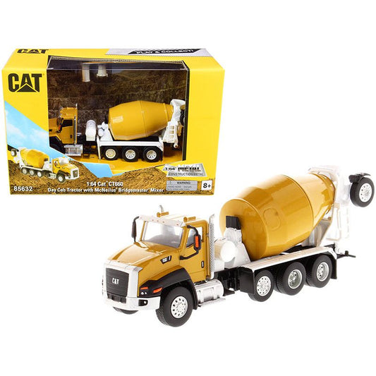 CAT Caterpillar CT660 Day Cab Tractor with McNeilus Bridgemaster Concrete Mixer "Play & Collect!" Series 1/64 Diecast Model by Diecast Masters