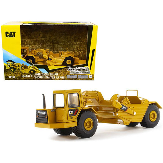 CAT Caterpillar 611 Wheel Tractor Scraper "Play & Collect!" Series 1/64 Diecast Model by Diecast Masters