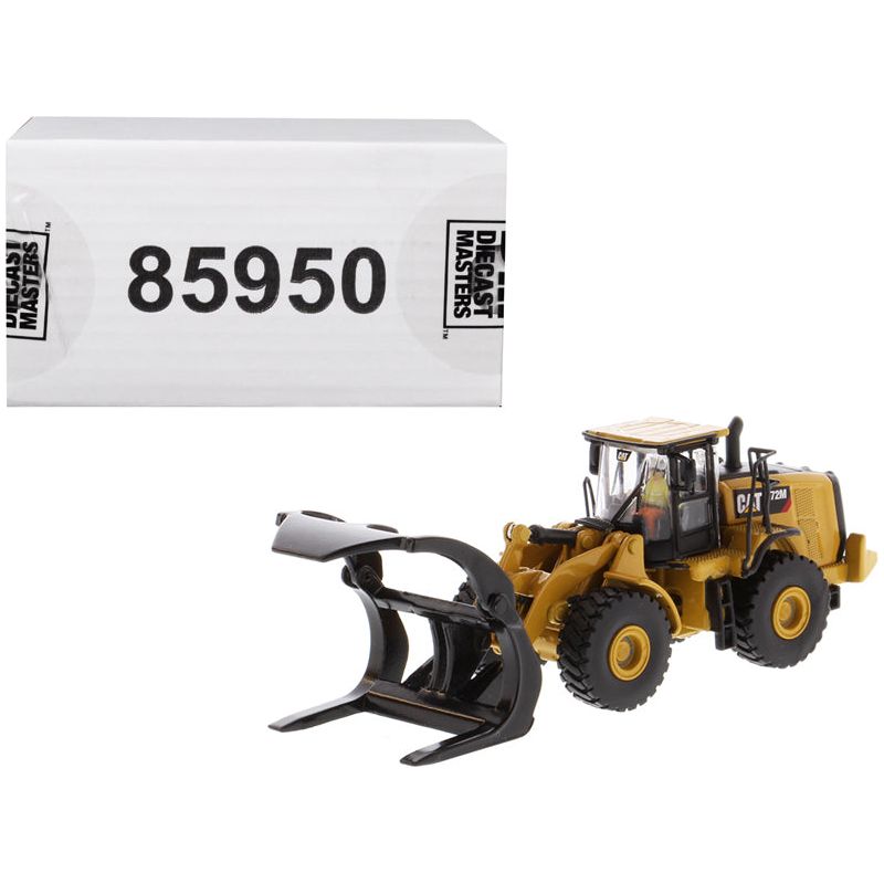 CAT Caterpillar 972M Wheel Loader with Log Fork and Operator "High Line" Series 1/87 (HO) Scale Diecast Model by Diecast Masters