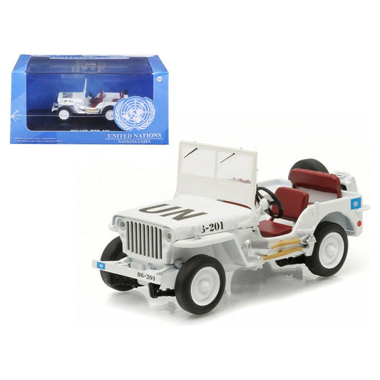 1944 Jeep Willys UN United Nations White 1/43 Diecast Model Car by Greenlight