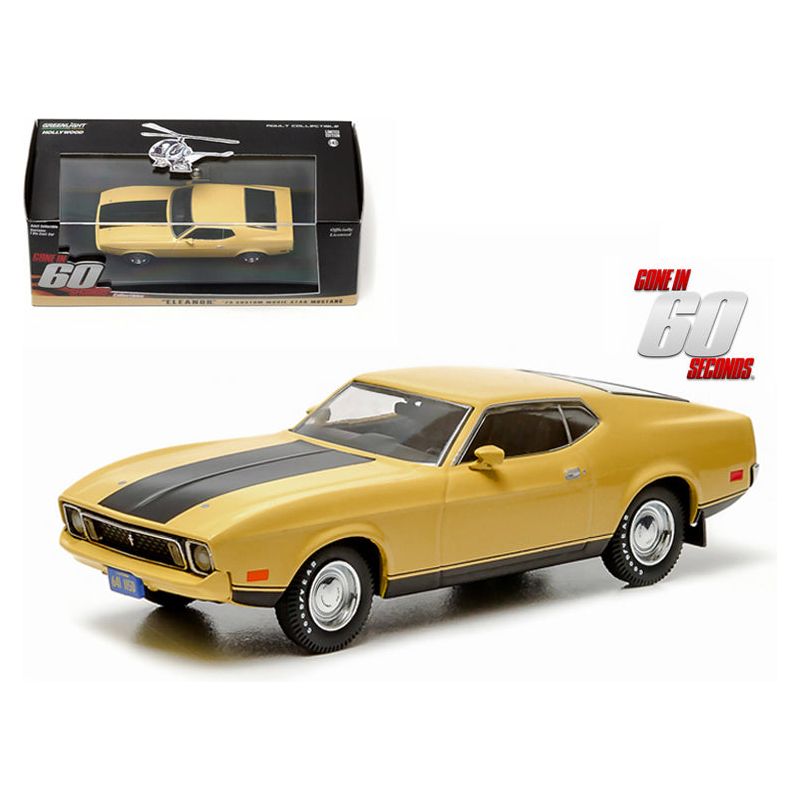 1973 Ford Mustang Mach 1 Yellow "Eleanor" "Gone in Sixty Seconds" Movie (1974) 1/43 Diecast Model Car by Greenlight