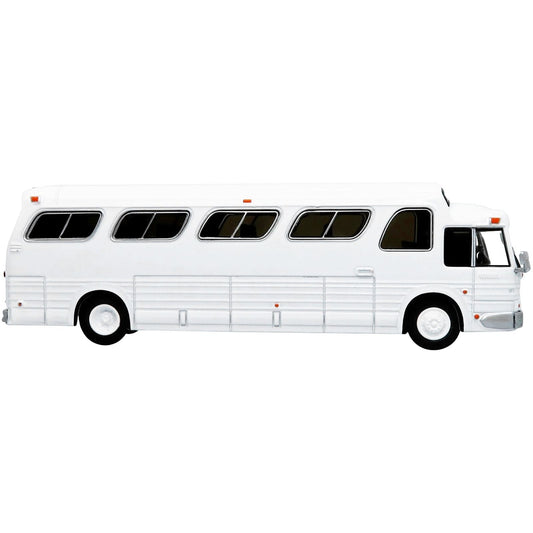 1966 GM PD4107 "Buffalo" Coach Bus Blank White "Vintage Bus & Motorcoach Collection" 1/87 Diecast Model by Iconic Replicas