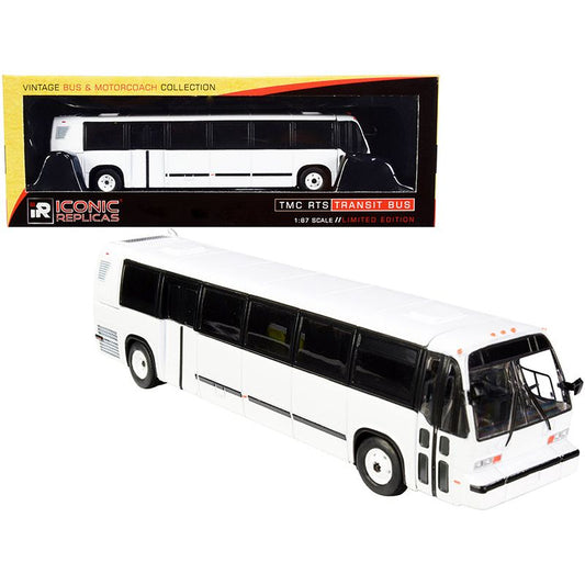 1999 TMC RTS Transit Bus Blank White "The Vintage Bus & Motorcoach Collection" 1/87 (HO) Diecast Model by Iconic Replicas